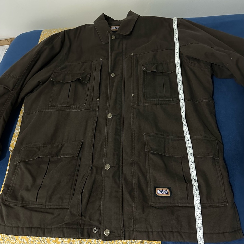 Vintage Men’s Jacket Big Smith Size X-Large dark brown vintage wash - Picture 12 of 15